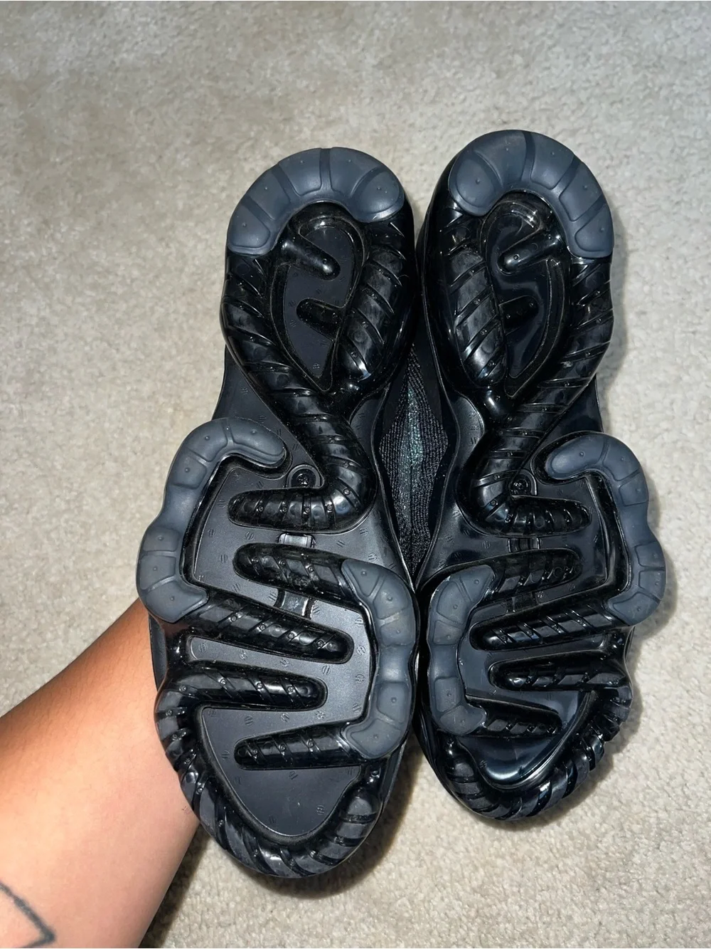 Nike Black Knit VaporMax-Style Sneakers